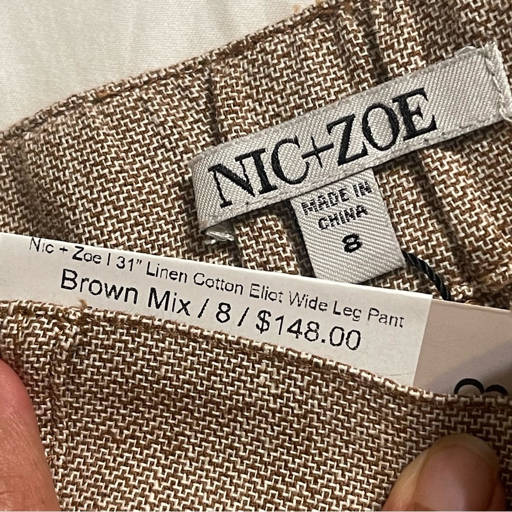 NIC+ZOE Linen Cotton Eliot Wide-leg Pants - Picture 9 of 14